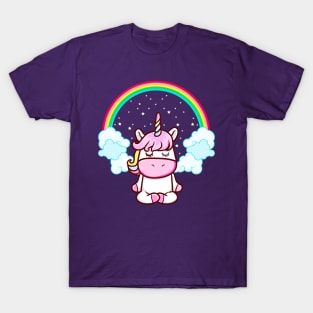 Yoga Unicorn Meditate Meditation T-Shirt